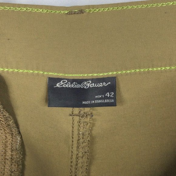 Eddie Bauer Chino Shorts Mens Size 42 Stretch Nylon Outdoor Travel - Picture 6 of 7